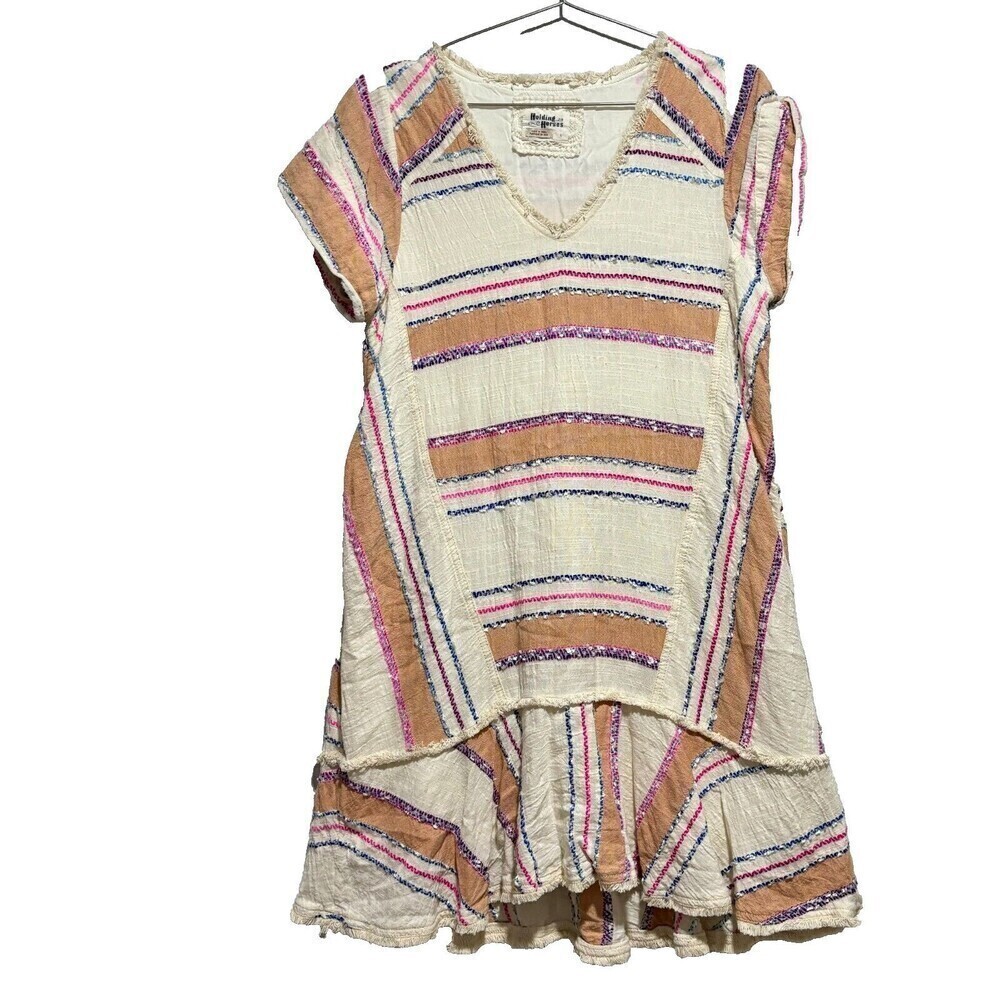 Anthropologie Holding Horses Elira‎ V Neck Mini Dress Multicolor small  Striped